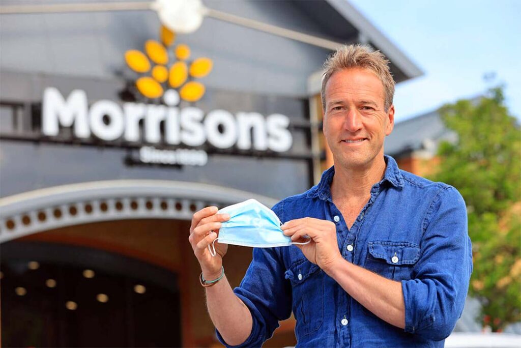 Ben Fogle The Sun Facemask Recycling bin ReWorked Morrisons